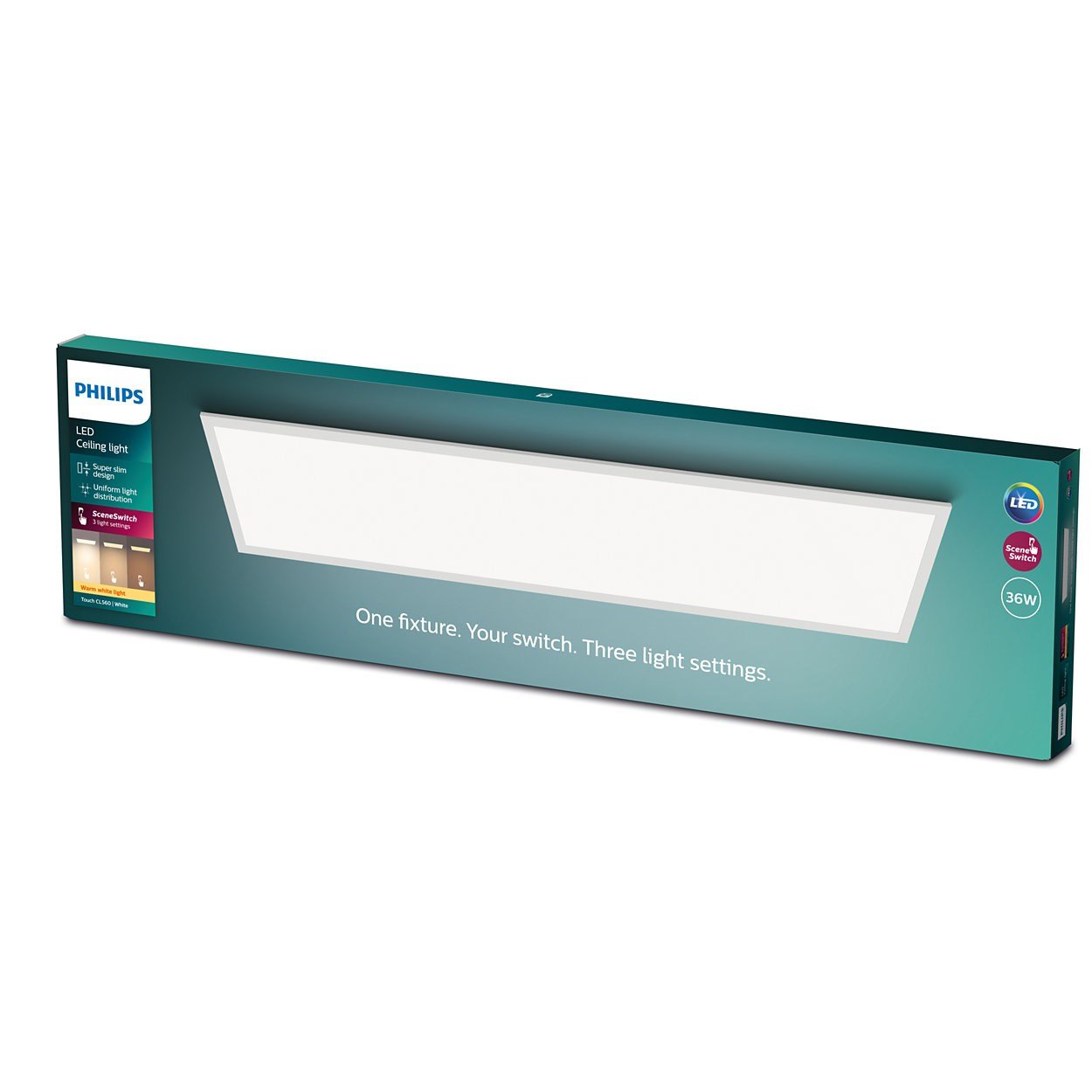 Philips SceneSwitch Touch CL560 Panel 36W 2700K I Hvid 120x30