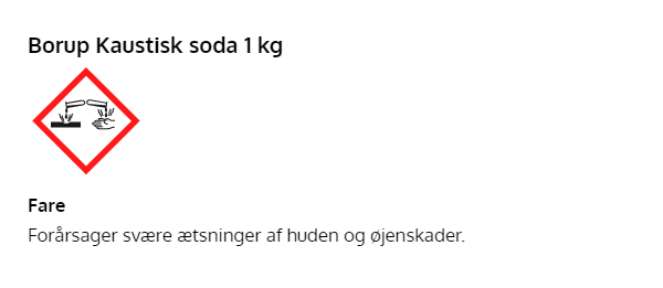 Borup Kaustisk soda 1 kg