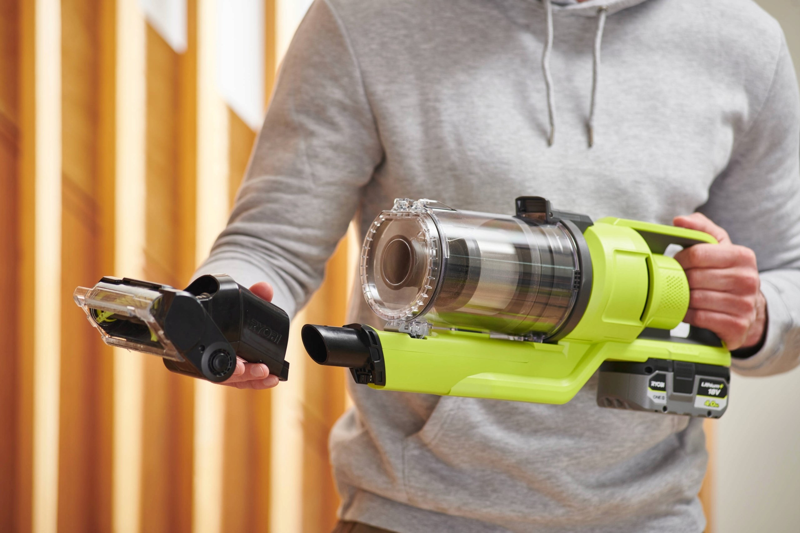 Ryobi RSVS18-0 18V Cordless Stick Vacuum (Body Only) | Dual Cyclonic | Self-Standing | Motorized Brush Bar - View #4