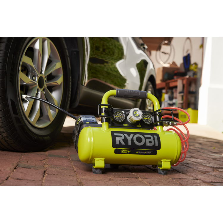 Compresseur à cuve 18V - 3,8 L / 0,6 CV - 8 bars - Compresseur Compresseur à cuve 18V - 3,8 L / 0,6 CV - 8 bars - Compresseur