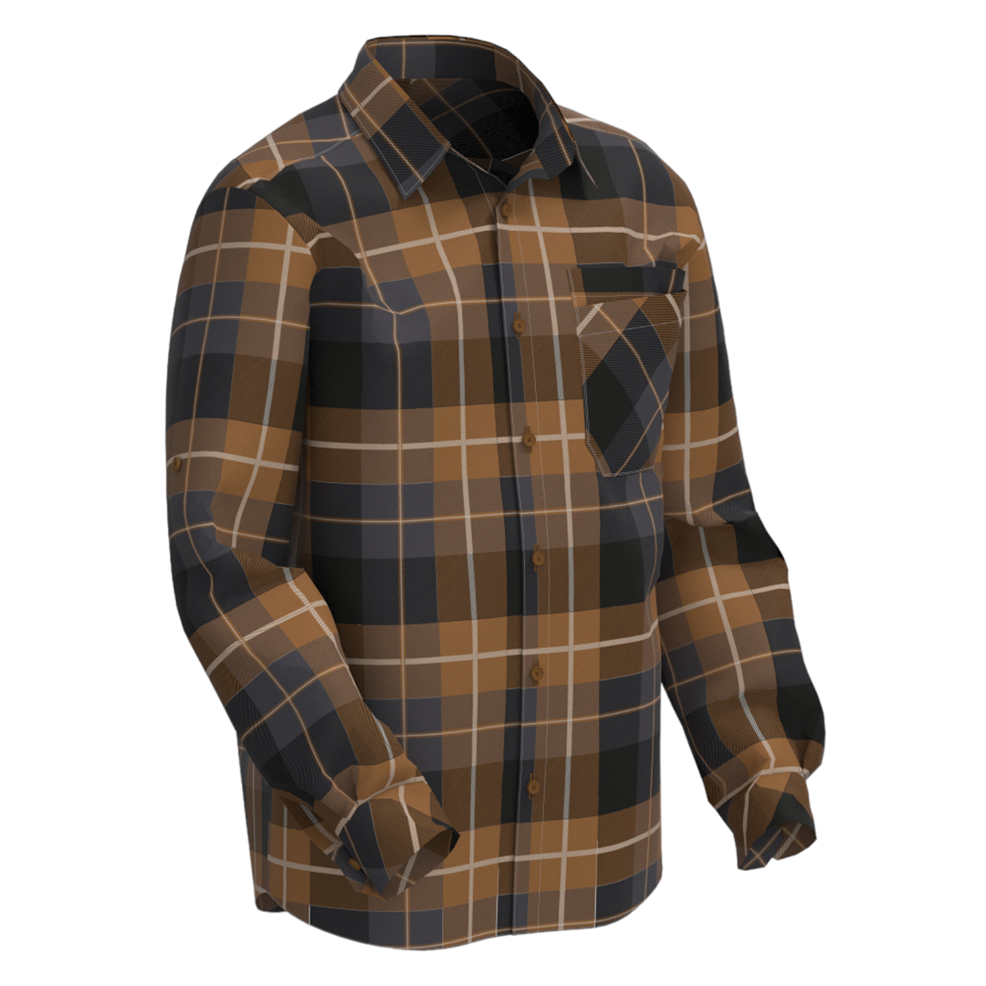 Mascot Flannel skjorte nøddebrun ternet 2XL