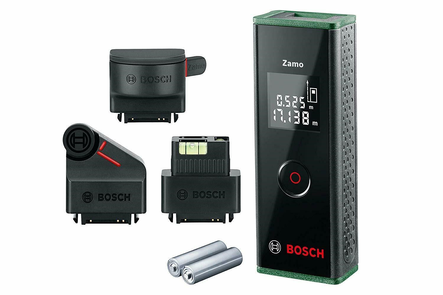 Render lever digital Bosch Zamo III Laserafstandsmåler sæt med 3 adaptere