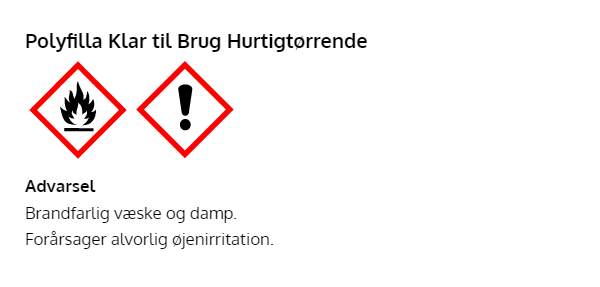 Polyfilla Klar til Brug Hurtigtørrende Filler