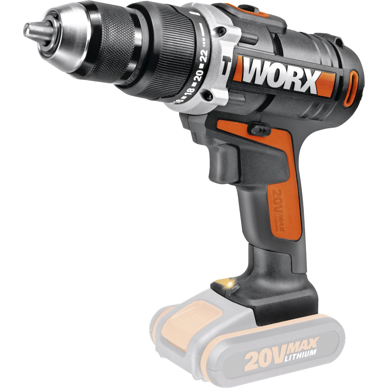 Worx WX372.9 Slagbore skruemaskine PowerShare 20V Solo