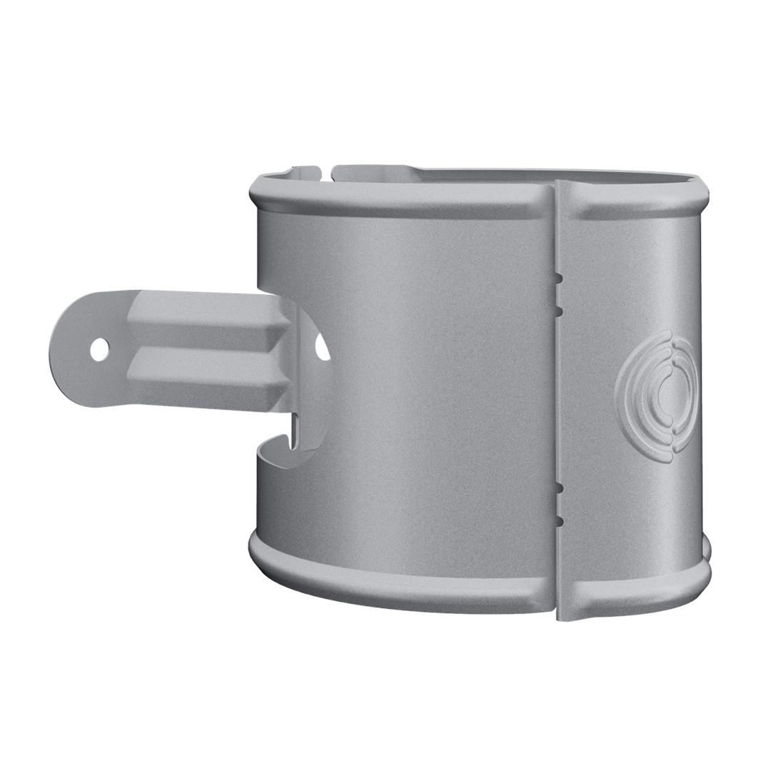 Lindab SSVU Rørholder til skruemontage Ø100 mm i stålmetallic