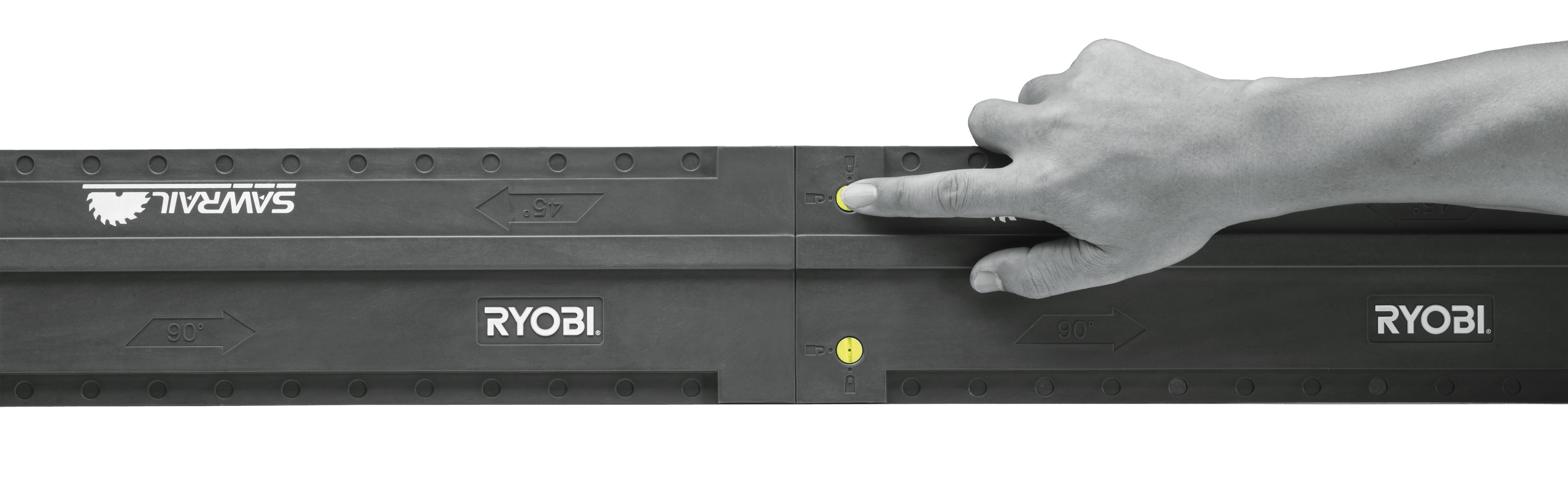 RYOBI RAK03SR Zaagrail 3-delig In Elkaar Te Klikken Voor RCS1400 Rcs1600 En R18cs7 5132002674 104965