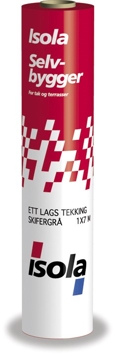 Isola 3G Tagpap Selvbygger i sort 1x7 m