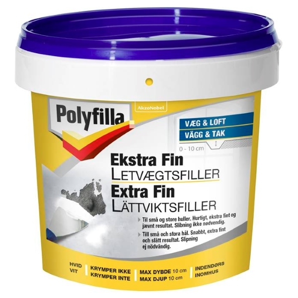 Polyfilla Ekstra fin Letvægtsfiller 600ml
