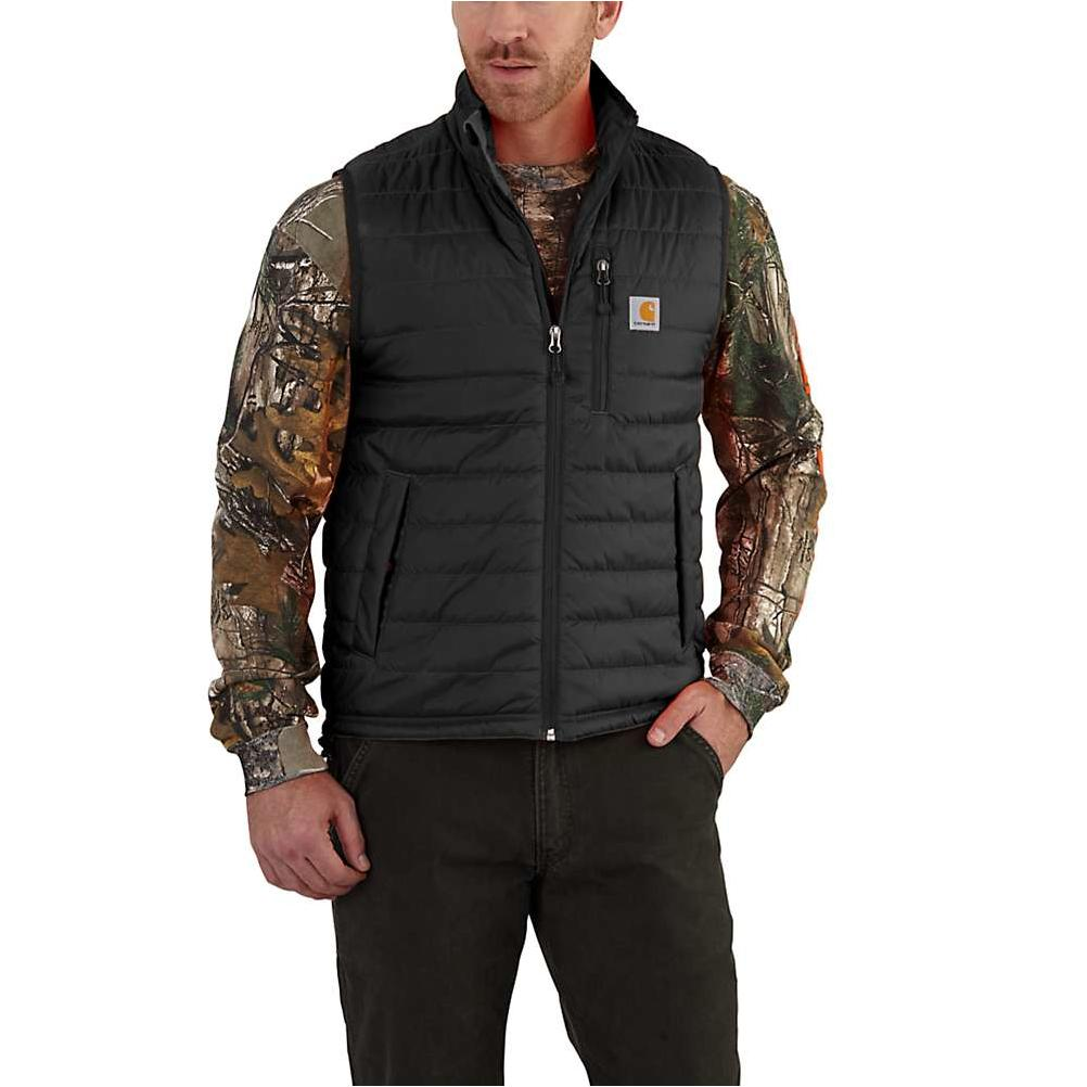 Mand i sort Carhartt 102286 vest med quiltet Cordura-yderstof